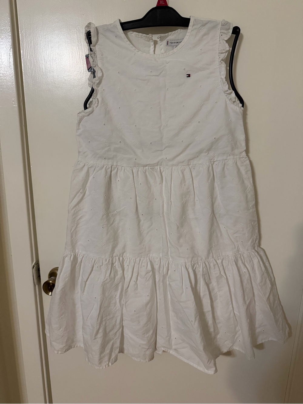 Tommy Hilfiger White Eyelet Tiered Sundress
